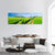 Green Field With Blue Sky Panoramic Canvas Wall Art-3 Piece-25" x 08"-Tiaracle