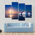 Summer Night In Antarctica Icebergs Floating In The Moonlight Canvas Wall Art-1 Piece-Gallery Wrap-48" x 32"-Tiaracle
