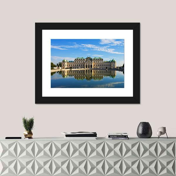 Summer Palace Belvedere In Vienna Austria Canvas Wall Art-1 Piece-Framed Print-20" x 16"-Tiaracle