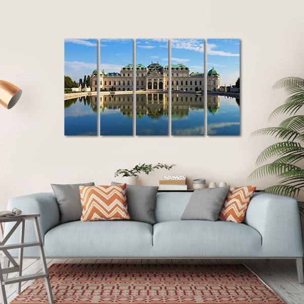 Summer Palace Belvedere In Vienna Austria Canvas Wall Art-5 Horizontal-Gallery Wrap-22" x 12"-Tiaracle