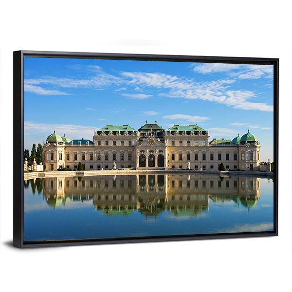 Summer Palace Belvedere In Vienna Austria Canvas Wall Art-3 Horizontal-Gallery Wrap-25" x 16"-Tiaracle