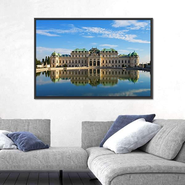 Summer Palace Belvedere In Vienna Austria Canvas Wall Art-3 Horizontal-Gallery Wrap-25" x 16"-Tiaracle