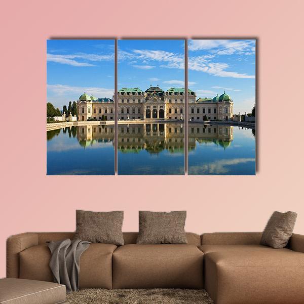 Summer Palace Belvedere In Vienna Austria Canvas Wall Art-3 Horizontal-Gallery Wrap-25" x 16"-Tiaracle