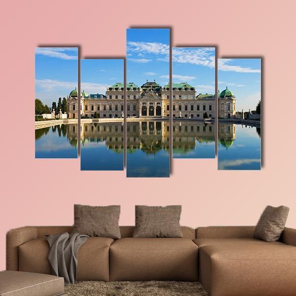 Summer Palace Belvedere In Vienna Austria Canvas Wall Art-5 Pop-Gallery Wrap-47" x 32"-Tiaracle