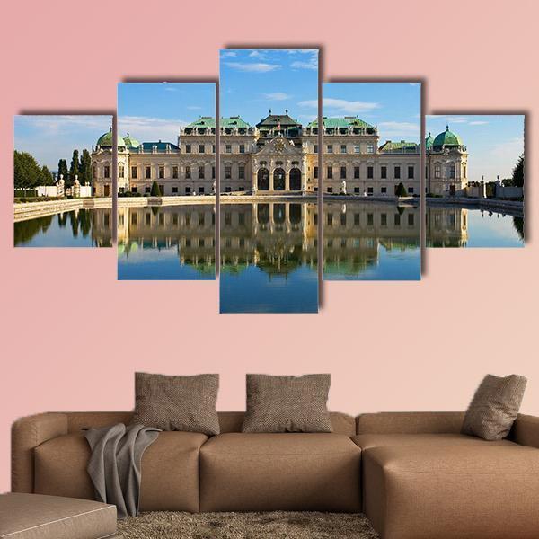 Summer Palace Belvedere In Vienna Austria Canvas Wall Art-5 Star-Gallery Wrap-62" x 32"-Tiaracle