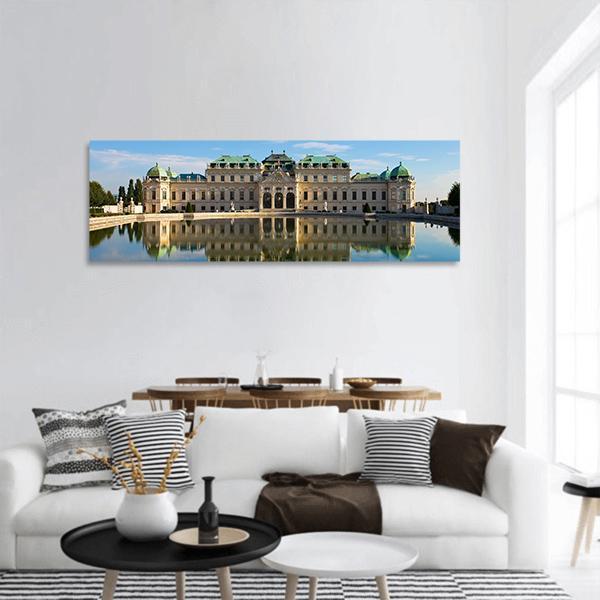Summer Palace Belvedere In Vienna Panoramic Canvas Wall Art-1 Piece-36" x 12"-Tiaracle