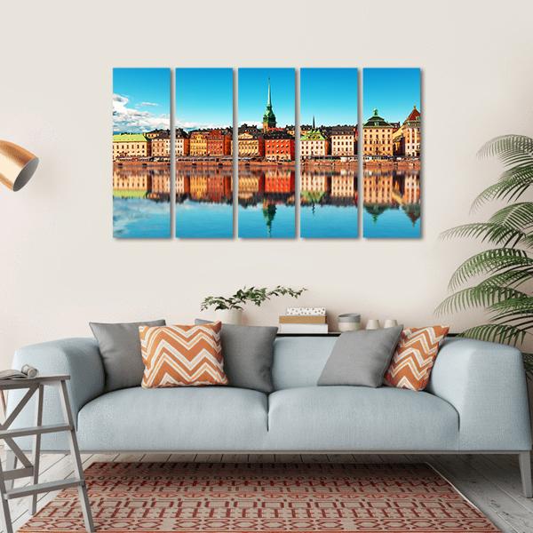 Gamla Stan Stockholm Canvas Wall Art-5 Horizontal-Gallery Wrap-22" x 12"-Tiaracle