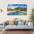 Summer Panorama Of The Lac du Sautet Lake Canvas Wall Art-5 Horizontal-Gallery Wrap-22" x 12"-Tiaracle
