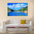 Summer Panoramic Seascape View Canvas Wall Art-3 Horizontal-Gallery Wrap-37" x 24"-Tiaracle