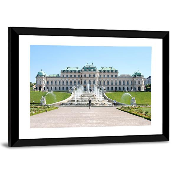 Summer Shot Of Belvedere Castle In Vienna Canvas Wall Art-3 Horizontal-Gallery Wrap-25" x 16"-Tiaracle