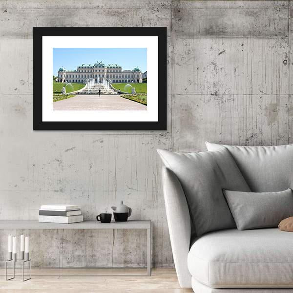 Summer Shot Of Belvedere Castle In Vienna Canvas Wall Art-3 Horizontal-Gallery Wrap-25" x 16"-Tiaracle