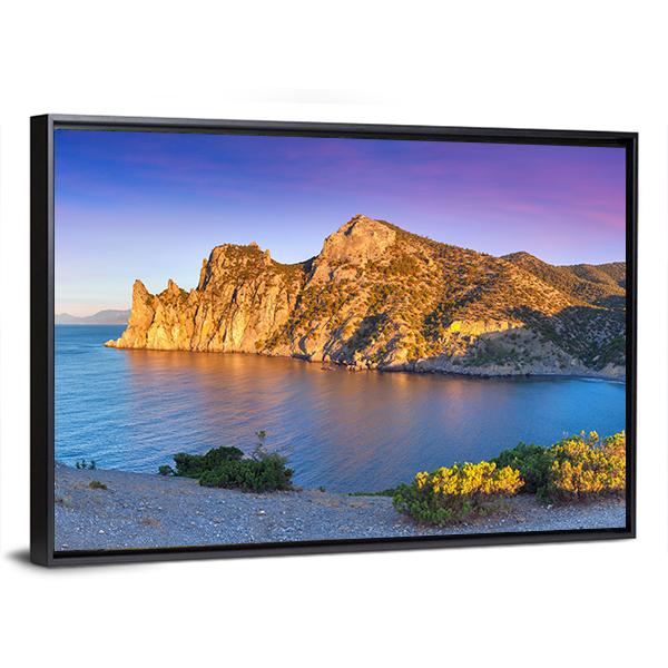Summer Sunrise On Royal Bay Canvas Wall Art-5 Horizontal-Gallery Wrap-22" x 12"-Tiaracle
