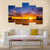 Summer Sunset Over Fields Canvas Wall Art-5 Pop-Gallery Wrap-47" x 32"-Tiaracle