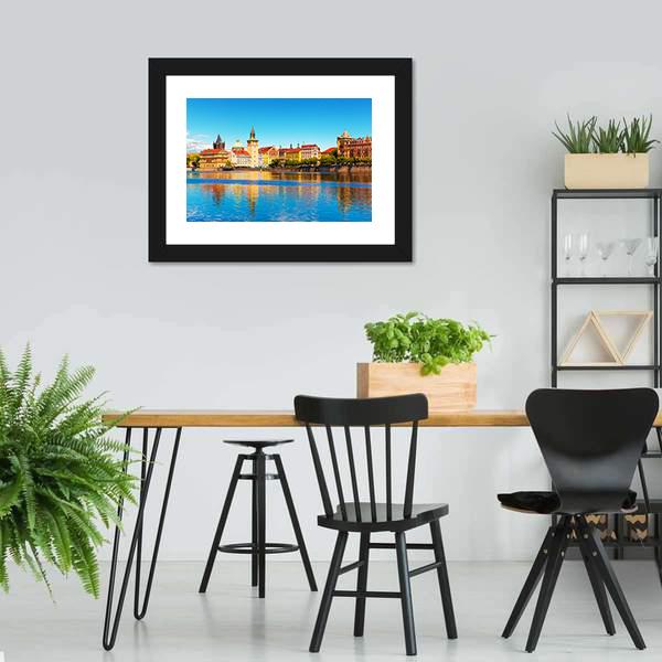 Summer View Of The Old Town In Prague Canvas Wall Art-3 Horizontal-Gallery Wrap-25" x 16"-Tiaracle