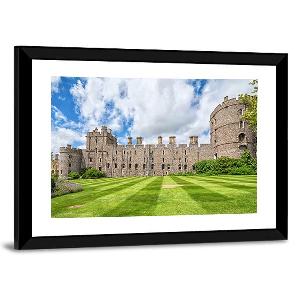 Summer View Of Windsor Castle Canvas Wall Art-3 Horizontal-Gallery Wrap-25" x 16"-Tiaracle