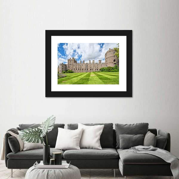 Summer View Of Windsor Castle Canvas Wall Art-3 Horizontal-Gallery Wrap-25" x 16"-Tiaracle