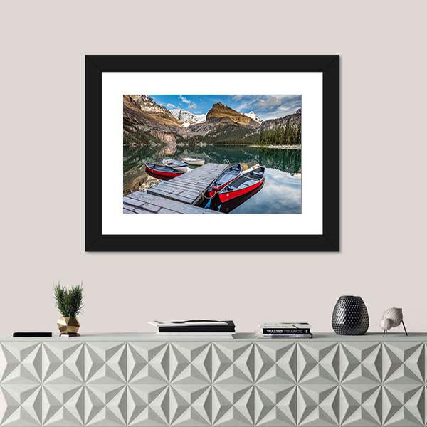 Summertime In The Canadian Rockies Canvas Wall Art-1 Piece-Framed Print-20" x 16"-Tiaracle