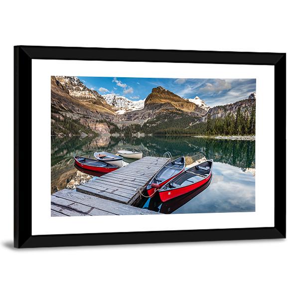 Summertime In The Canadian Rockies Canvas Wall Art-3 Horizontal-Gallery Wrap-25" x 16"-Tiaracle