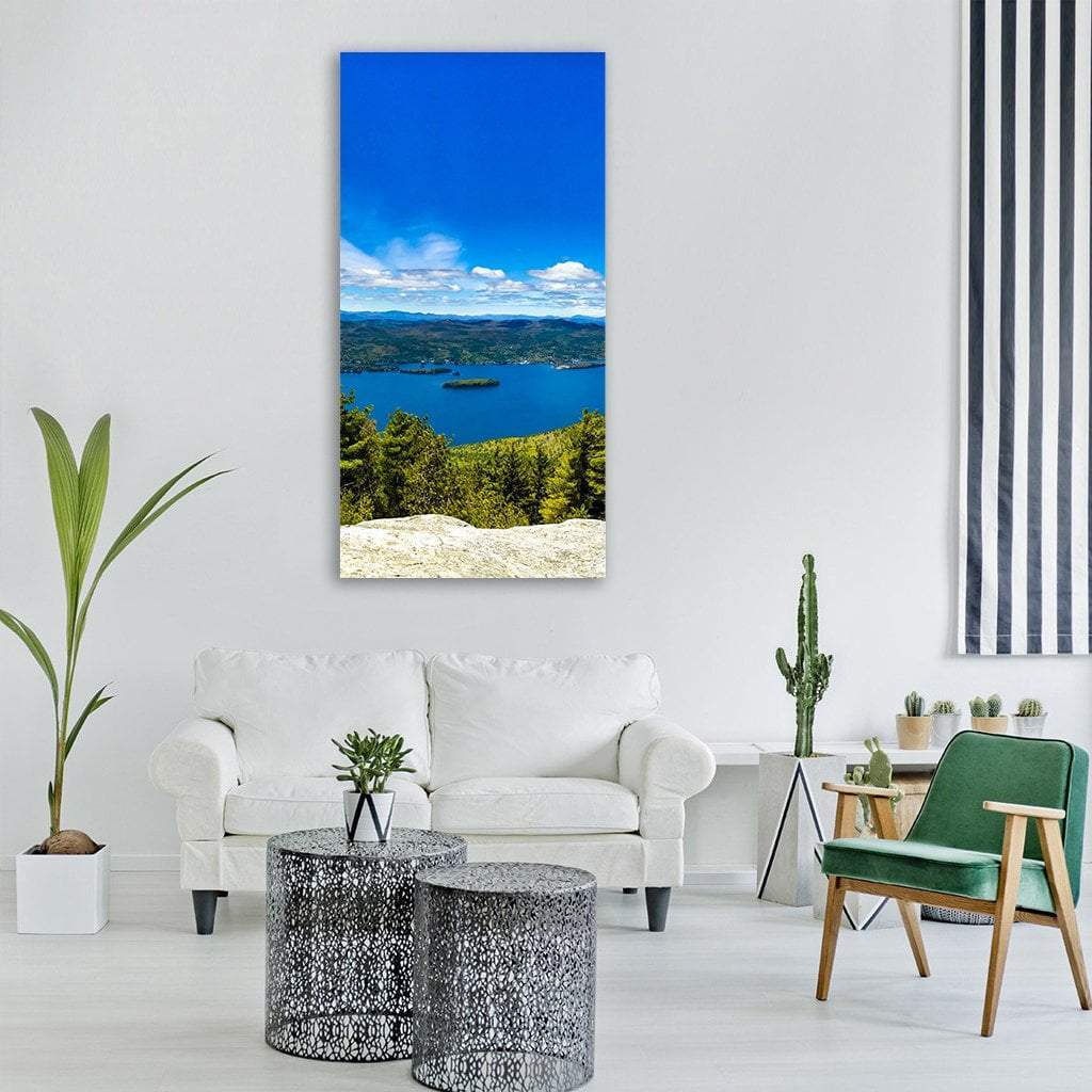 Summit Of Buck Mountain In Lake George Vertical Canvas Wall Art-1 Vertical-Gallery Wrap-12" x 24"-Tiaracle