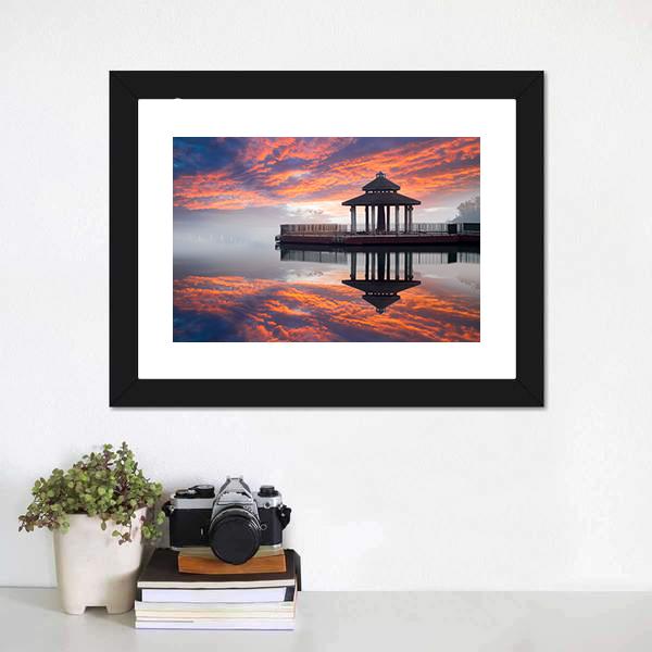 Sun Moon Lake Taiwan Canvas Wall Art-1 Piece-Framed Print-20" x 16"-Tiaracle