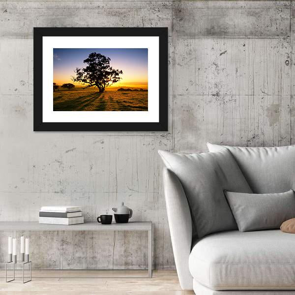 Sun Rises Over The Clare Valley In South Australia Canvas Wall Art-3 Horizontal-Gallery Wrap-25" x 16"-Tiaracle