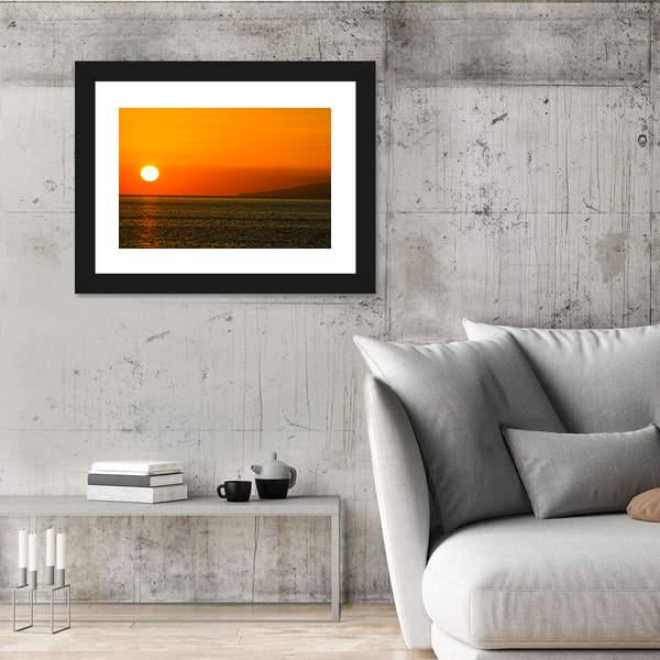 Sun Setting On Atlantic Ocean Canvas Wall Art-3 Horizontal-Gallery Wrap-25" x 16"-Tiaracle