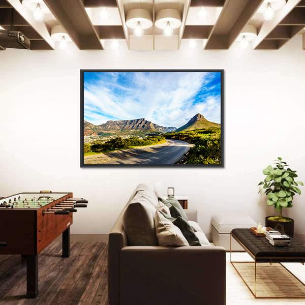 Sun Setting Over Cape Town Canvas Wall Art-3 Horizontal-Gallery Wrap-25" x 16"-Tiaracle