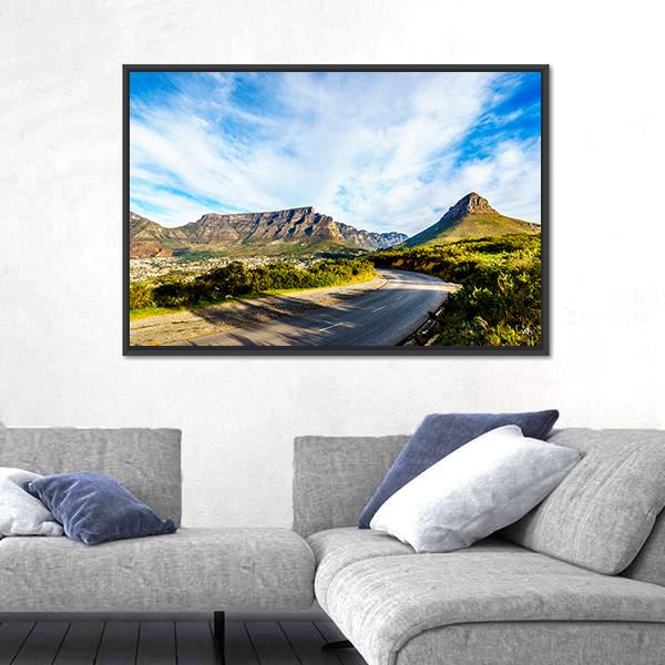 Sun Setting Over Cape Town Canvas Wall Art-3 Horizontal-Gallery Wrap-25" x 16"-Tiaracle