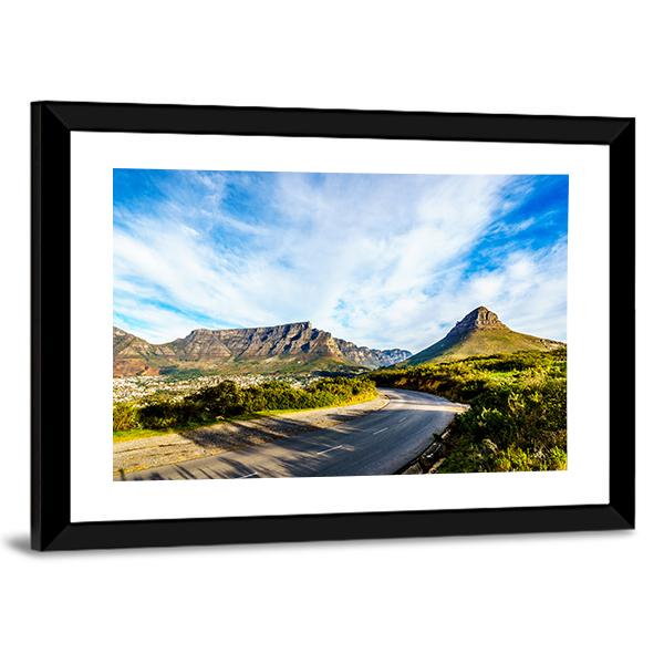 Sun Setting Over Cape Town Canvas Wall Art-3 Horizontal-Gallery Wrap-25" x 16"-Tiaracle