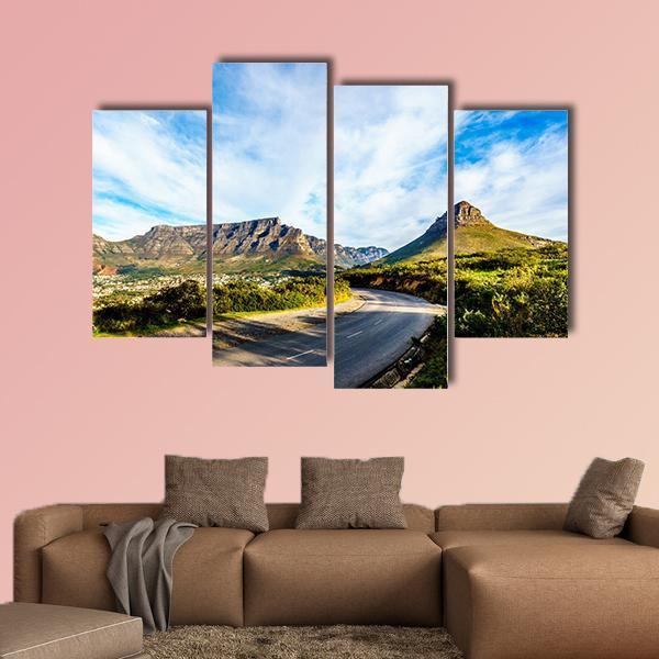 Sun Setting Over Cape Town Canvas Wall Art-4 Pop-Gallery Wrap-50" x 32"-Tiaracle