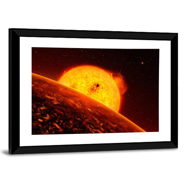 Sun View From Mercury Canvas Wall Art-5 Horizontal-Gallery Wrap-22" x 12"-Tiaracle