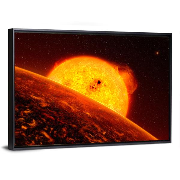 Sun View From Mercury Canvas Wall Art-3 Horizontal-Gallery Wrap-25" x 16"-Tiaracle