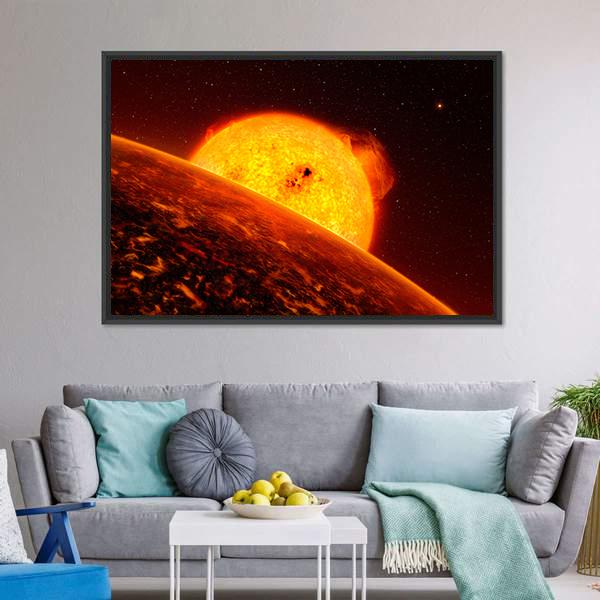 Sun View From Mercury Canvas Wall Art-3 Horizontal-Gallery Wrap-25" x 16"-Tiaracle