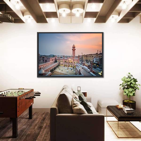 Sunehri Masjid In Peshawar Pakistan Panoramic Canvas Wall Art-1 Piece-36" x 12"-Tiaracle