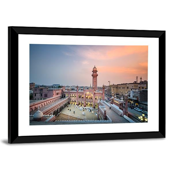 Sunehri Masjid Peshawar Canvas Wall Art-5 Horizontal-Gallery Wrap-22" x 12"-Tiaracle