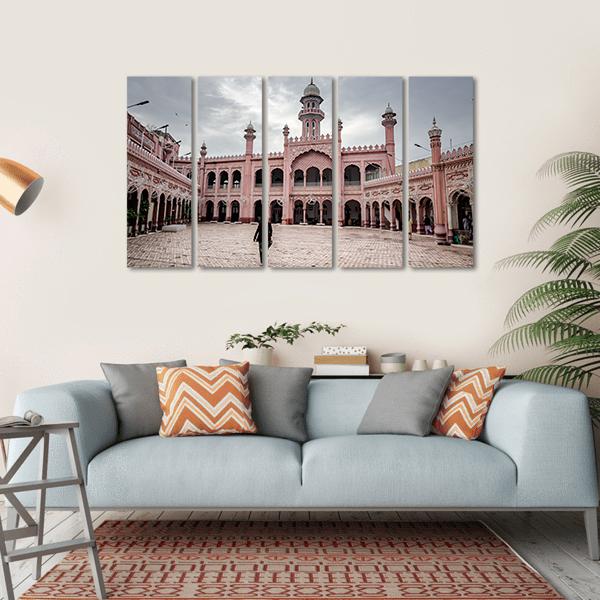 Sunehri Mosque In Peshawar Canvas Wall Art-5 Horizontal-Gallery Wrap-22" x 12"-Tiaracle