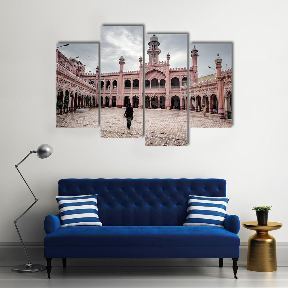 Sunehri Mosque In Peshawar Canvas Wall Art-4 Pop-Gallery Wrap-50" x 32"-Tiaracle