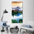 Sunny Day In Mountain & Lake Vertical Canvas Wall Art-1 Vertical-Gallery Wrap-12" x 24"-Tiaracle