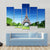 Sunny Morning And Eiffel Tower Paris France Canvas Wall Art-5 Pop-Gallery Wrap-47" x 32"-Tiaracle
