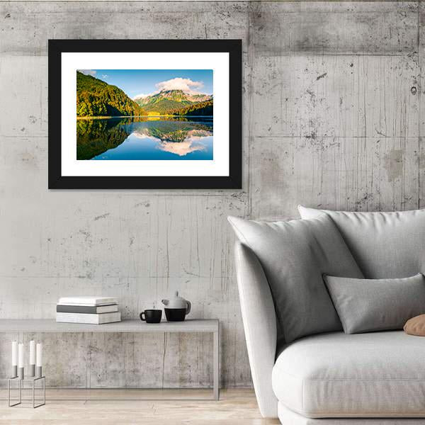 Sunny Summer Landscape On Obersee Lake Canvas Wall Art-3 Horizontal-Gallery Wrap-25" x 16"-Tiaracle