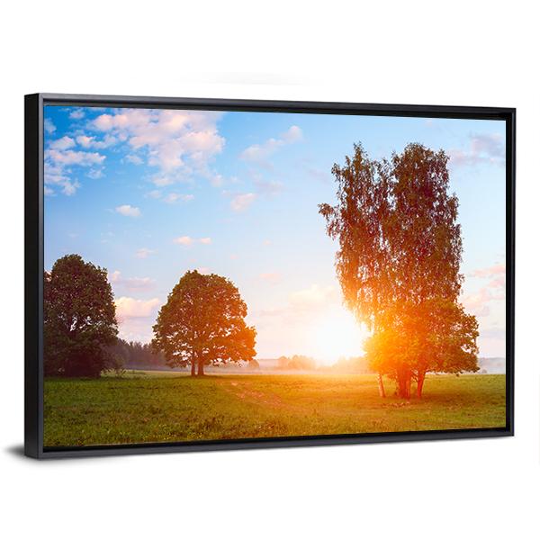 Sunny Summer Morning Canvas Wall Art-3 Horizontal-Gallery Wrap-25" x 16"-Tiaracle