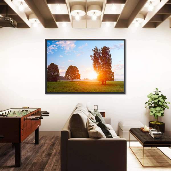 Sunny Summer Morning Canvas Wall Art-3 Horizontal-Gallery Wrap-25" x 16"-Tiaracle