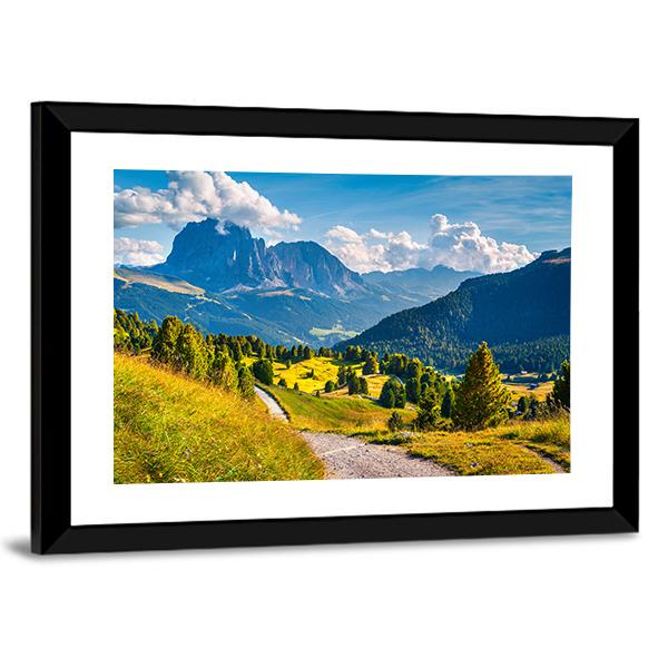 Sunny Summer Scene In The valley Gardena Canvas Wall Art-3 Horizontal-Gallery Wrap-25" x 16"-Tiaracle