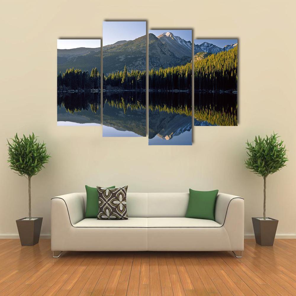 Sunrise At Bear Lake In National Park Canvas Wall Art-4 Pop-Gallery Wrap-50" x 32"-Tiaracle