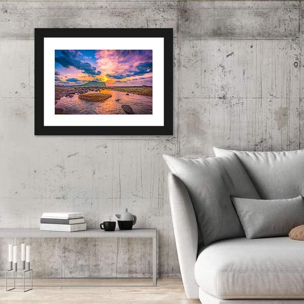 Sunrise At Jeju Island South Korea Panoramic Canvas Wall Art-1 Piece-36" x 12"-Tiaracle