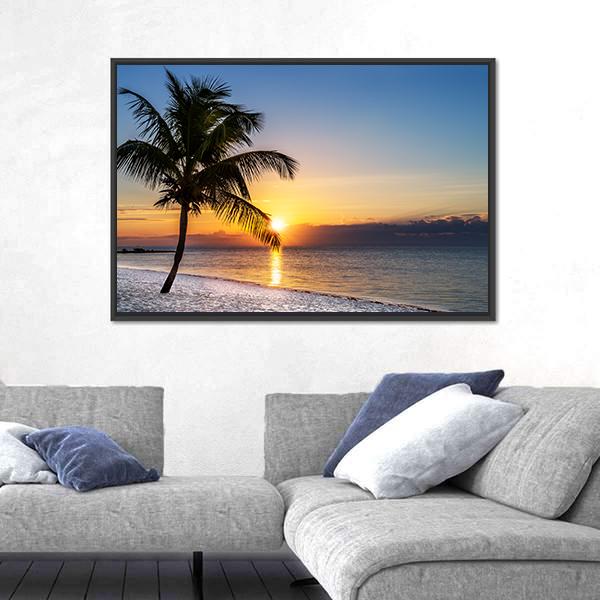 Sunrise At Key West In Florida USA Canvas Wall Art-3 Horizontal-Gallery Wrap-25" x 16"-Tiaracle