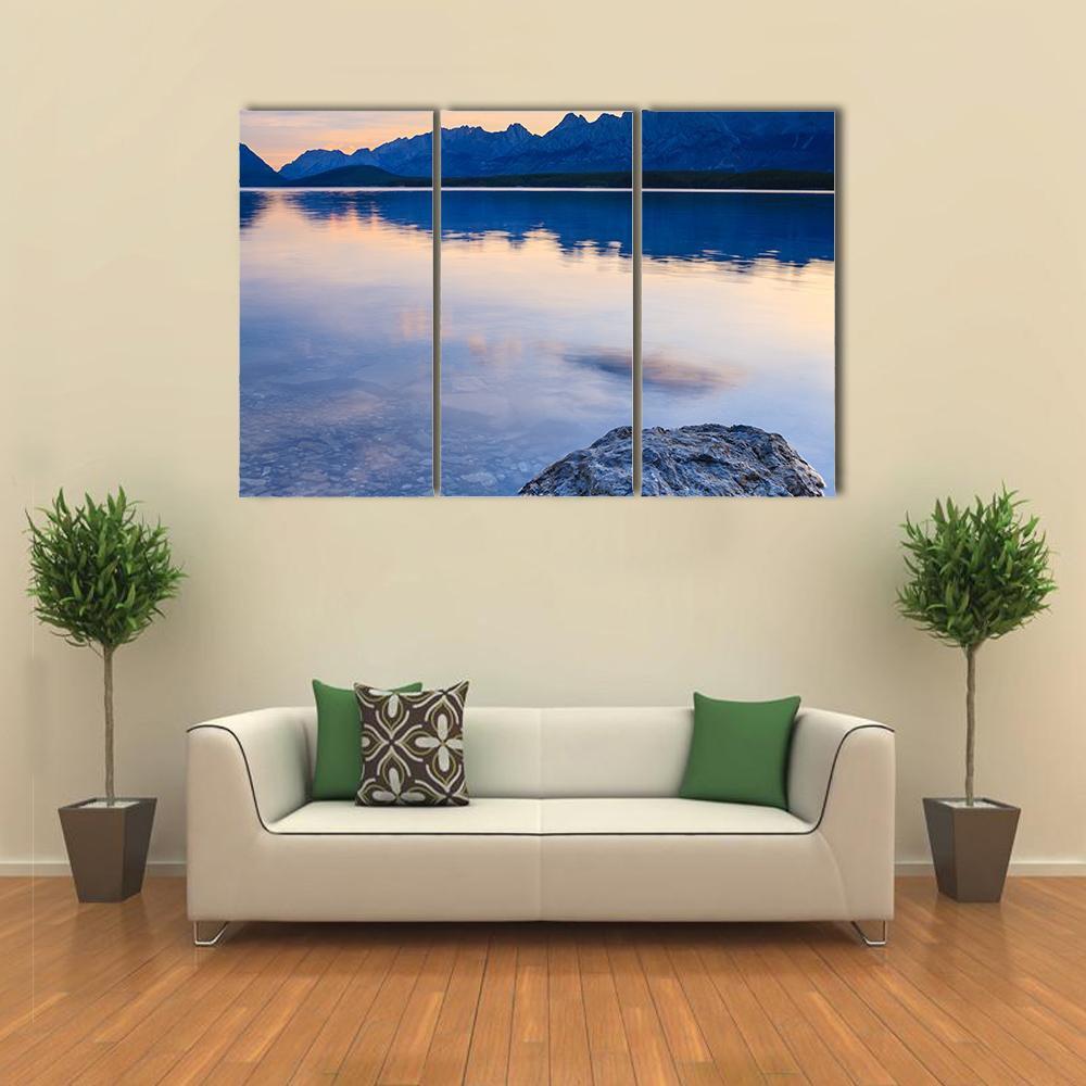 Sunrise At Lower Kananaskis Lake Canvas Wall Art-3 Horizontal-Gallery Wrap-37" x 24"-Tiaracle