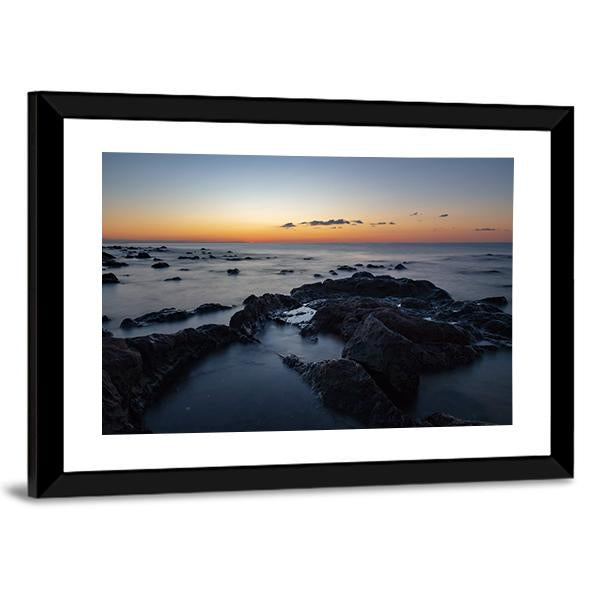 Sunrise At Palmasera Beach Panoramic Canvas Wall Art-1 Piece-36" x 12"-Tiaracle