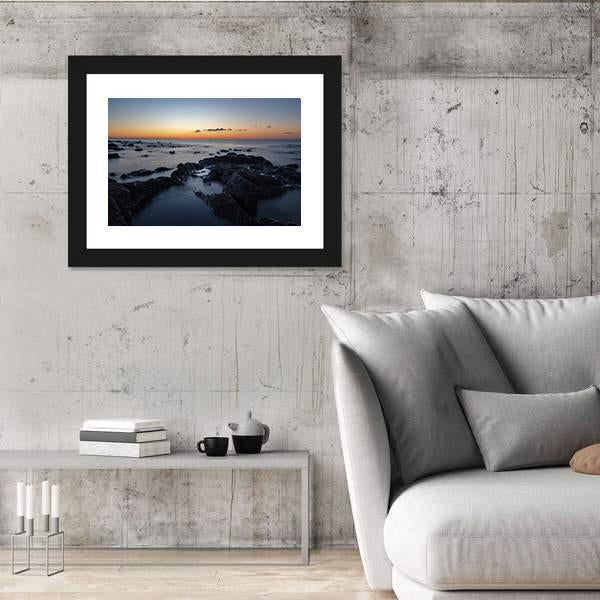 Sunrise At Palmasera Beach Panoramic Canvas Wall Art-1 Piece-36" x 12"-Tiaracle