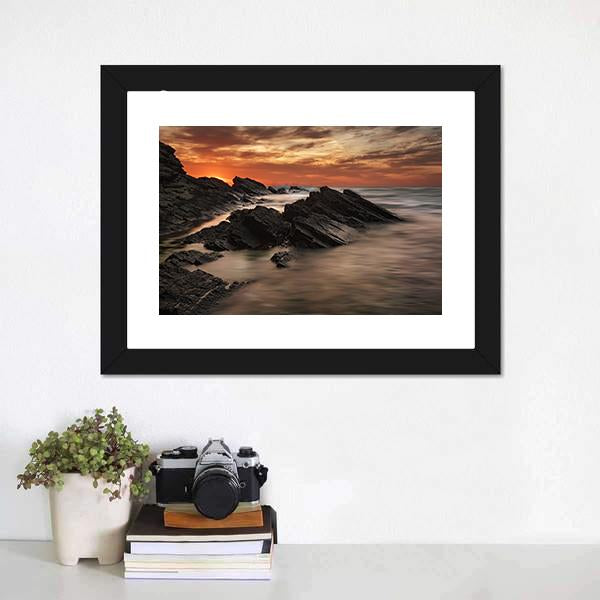 Sunrise At Sinemorets Village Canvas Wall Art-5 Horizontal-Gallery Wrap-22" x 12"-Tiaracle